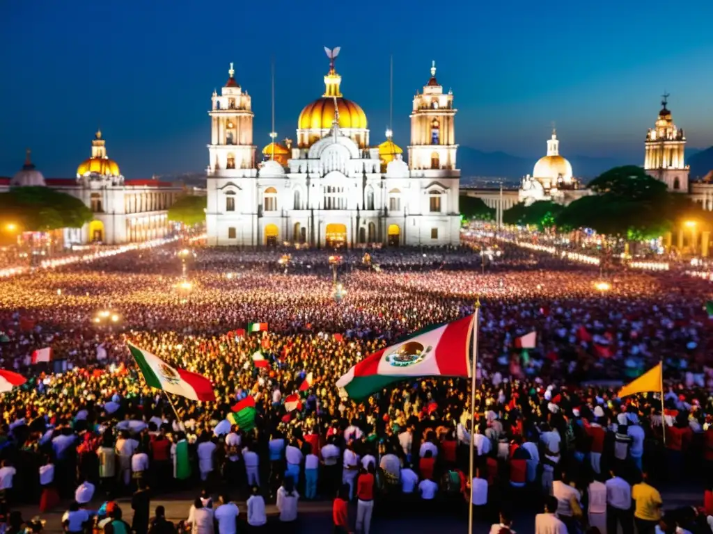 Análisis profundo celebración mexicana en el Zócalo de la Ciudad de México durante el Día de la Independencia