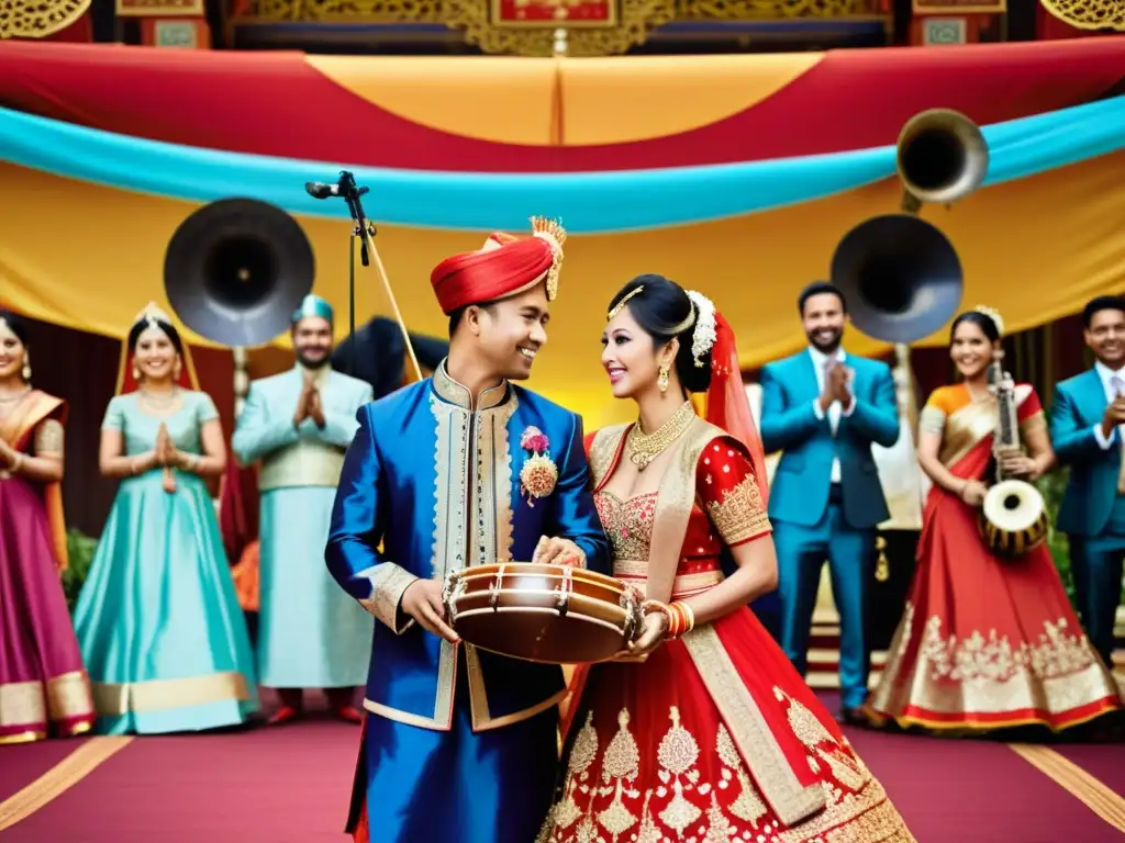 Una boda asiática tradicional llena de música y color