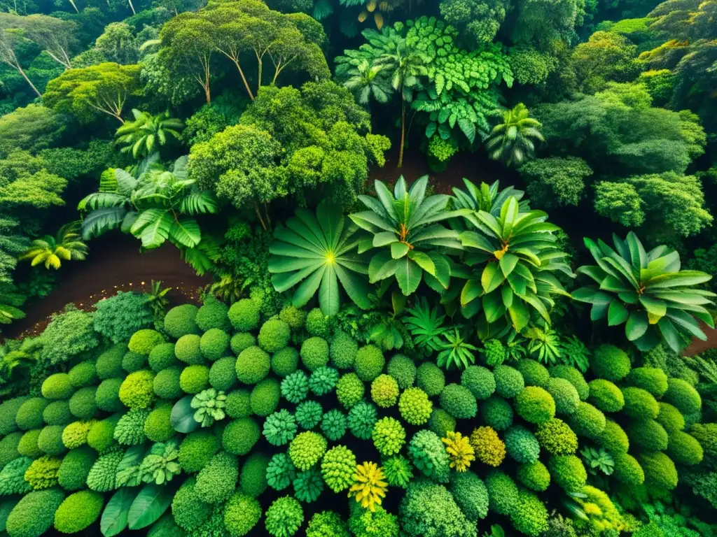 Un bosque tropical exuberante con superalimentos esenciales crea un escenario visualmente cautivador de abundancia natural