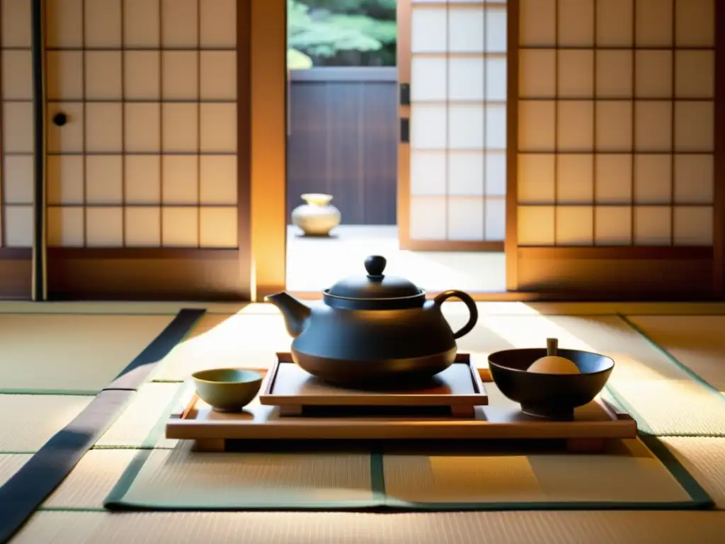 Ceremonia del Té: paz, armonía y serenidad en una tradicional ceremonia japonesa de té en una sala de tatami