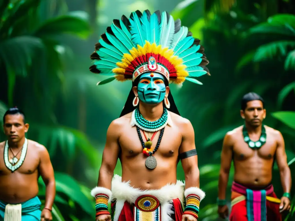 Una ceremonia religiosa maya en la selva con rituales ancestrales del mundo