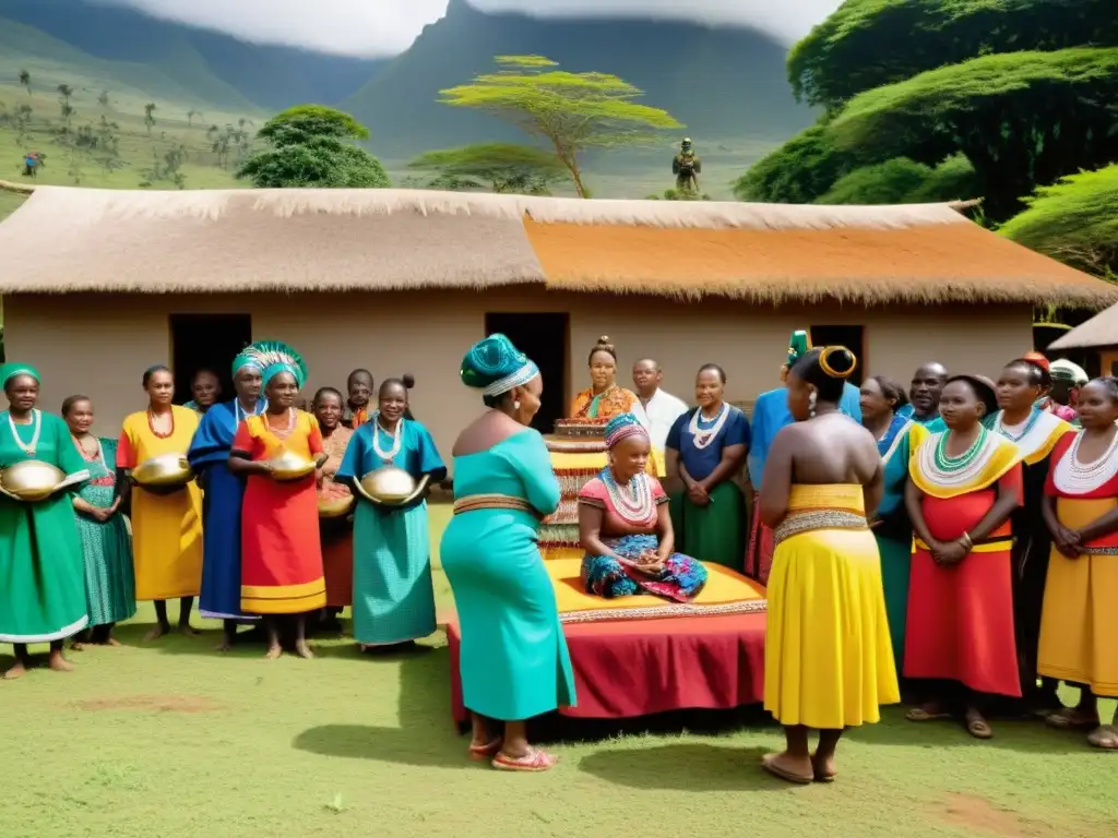 Colorida ceremonia de nacimiento en Kikuyu con rituales sagrados y vibrante celebración en la aldea