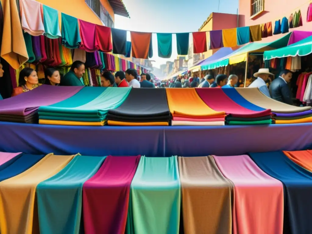 Colorida tradición de ropa interior en mercado callejero de México, significado color ropa interior año nuevo