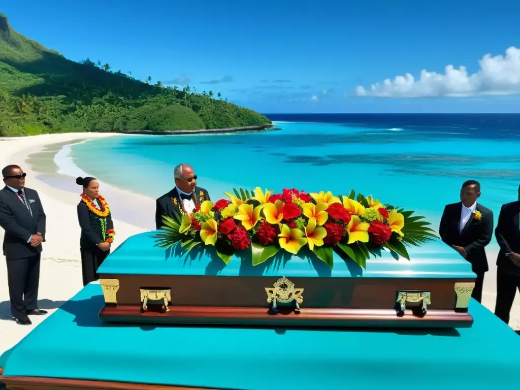 Una conmovedora ceremonia funeraria en las Islas del Pacífico