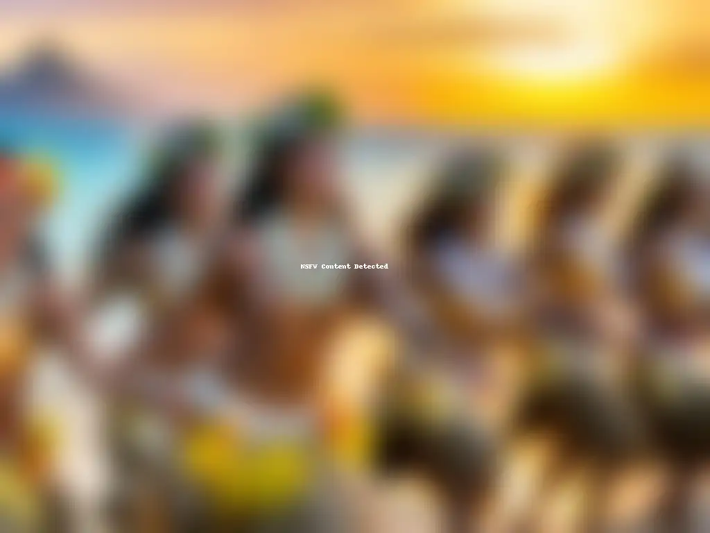 Tahitian dancers performing the sacred Otea dance at sunset, capturando el significado Otea en rituales tahitianos