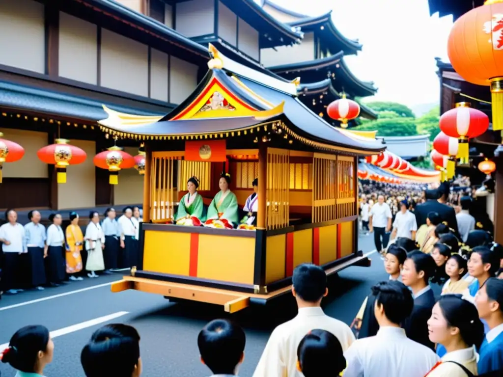 El desfile de un yama japonés durante el festival Gion Matsuri