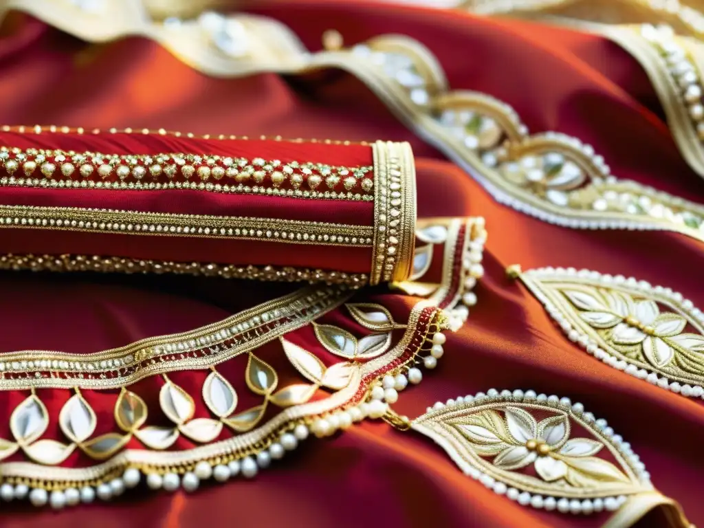 El deslumbrante sari rojo y dorado de India muestra simbolismo vestido novia culturas con sus detalles bordados y colores vibrantes