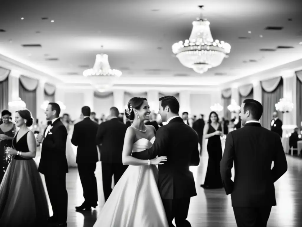 Baile de gala en salón elegante: sofisticación y refinamiento Una elegante celebración de fin de año en un lujoso salón de baile