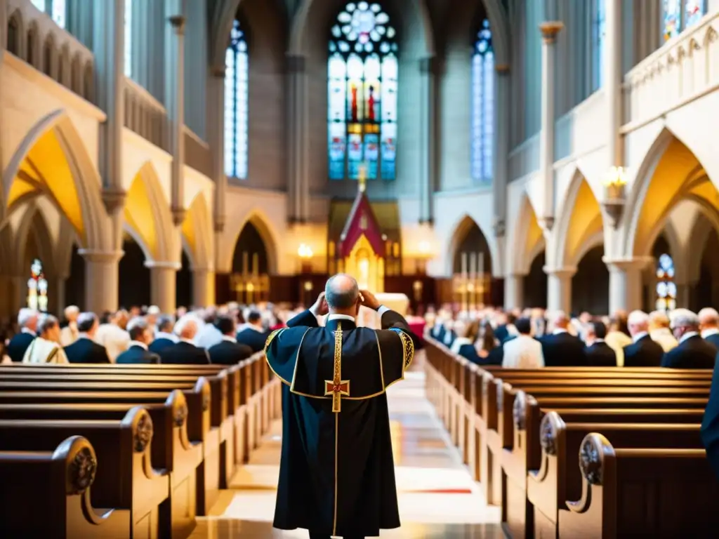 Una emotiva ceremonia de confirmación cristiana en una majestuosa catedral