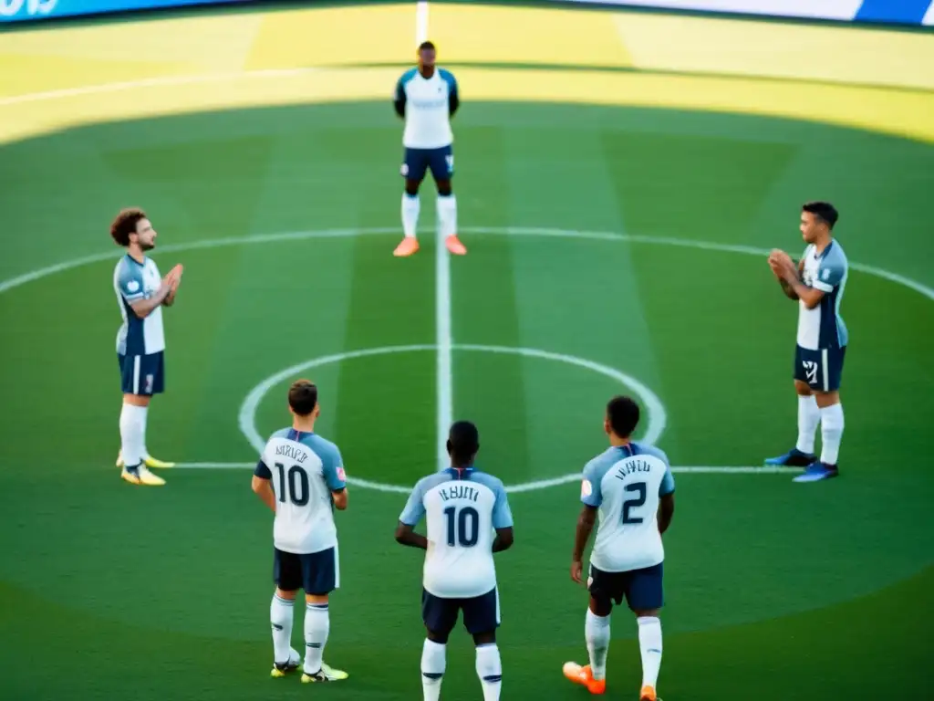 Equipo de fútbol profesional realiza ritual prepartido con supersticiones en rituales deportivos