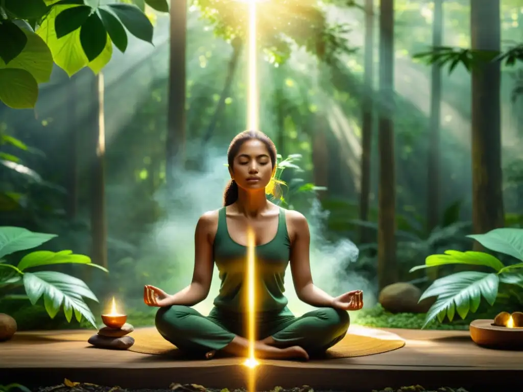 Espacio de meditación espiritual con inciensos naturales para meditación