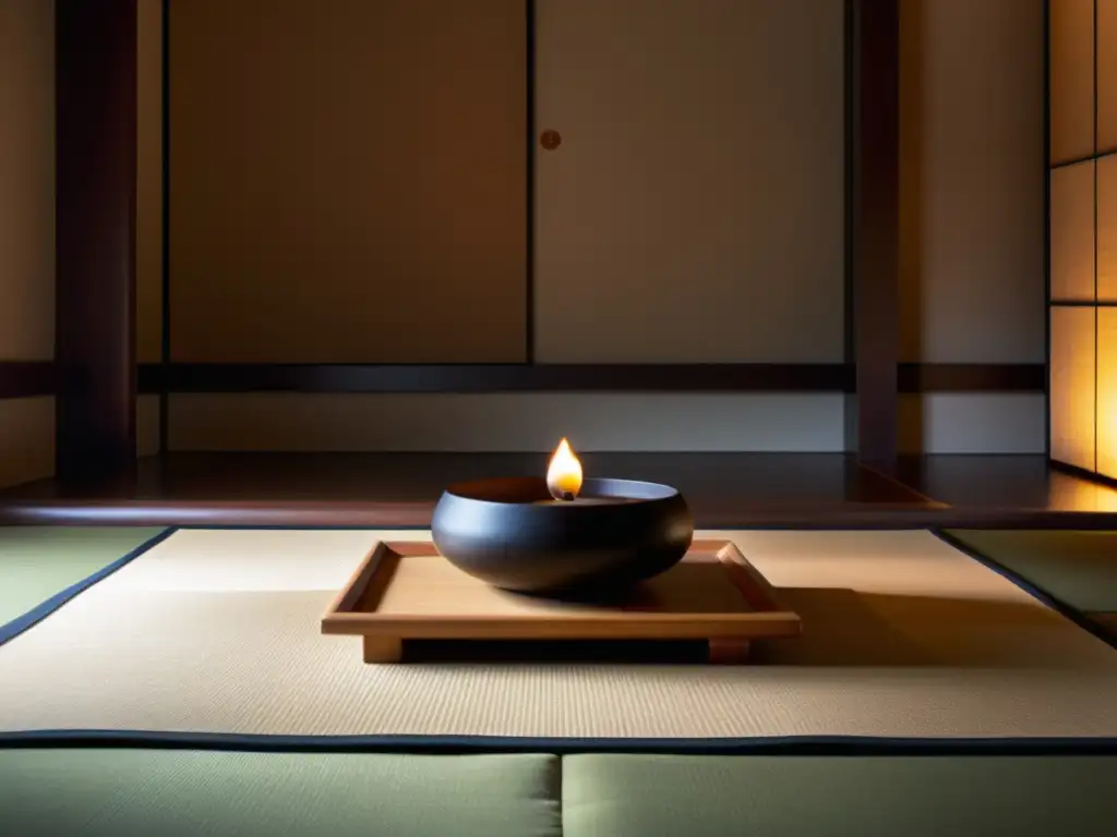 Un espacio de meditación sereno en un templo zen, con rituales de meditación en templos zen