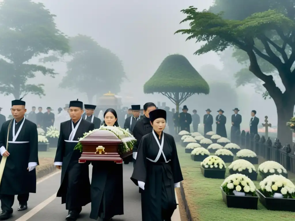 Un funeral asiático tradicional con rituales funerarios de diferentes culturas