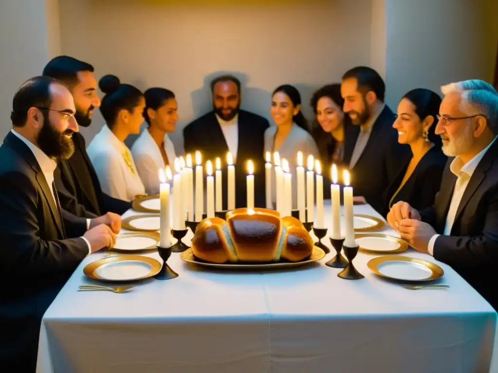 Grupo disfruta de antiguas tradiciones Kabalat Shabat en cálida y acogedora ceremonia de viernes por la noche