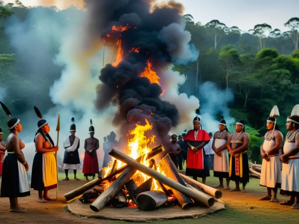 Grupo indígena realiza ritual funerario en la selva, preservando costumbres ancestrales