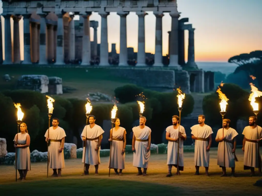 Grupo moderno reinterpreta rituales clásicos en ruinas antiguas, creando una atmósfera única de pasado y presente