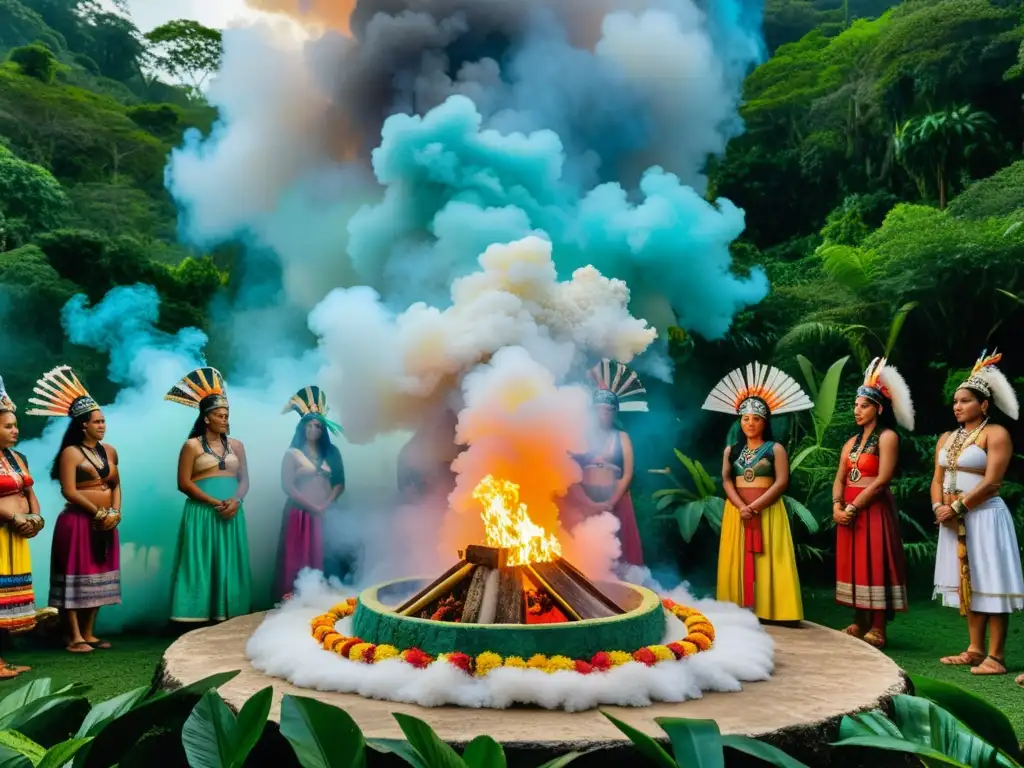 Grupo participa en ritual maya de renacimiento espiritual entre la exuberante selva