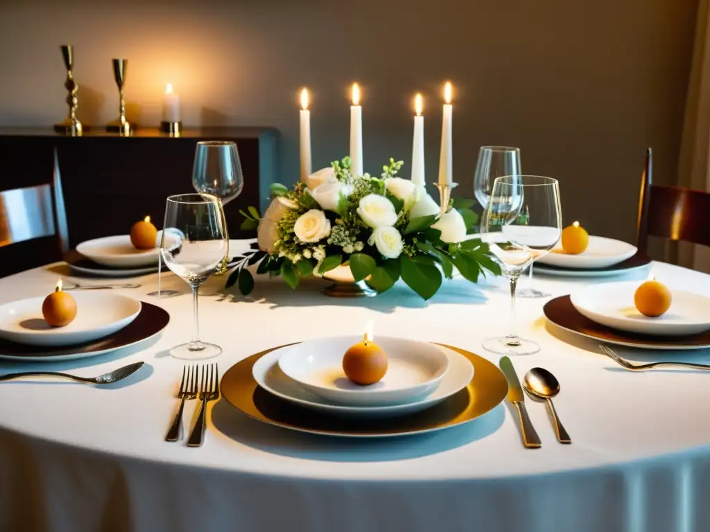 Un hermoso ritual de mesa en familia, con elegante vajilla, cubiertos y cristalería