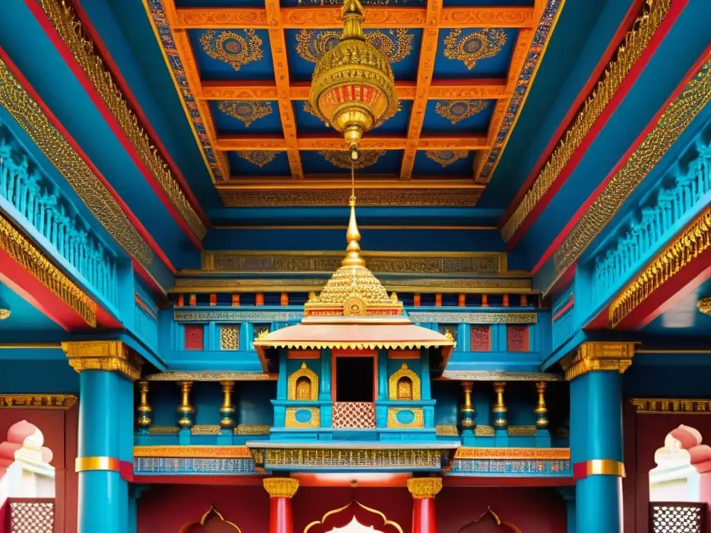 Imagen detallada del impresionante Templo Karni Mata en Deshnoke, India, con intrincada arquitectura y devotos admirando el diseño