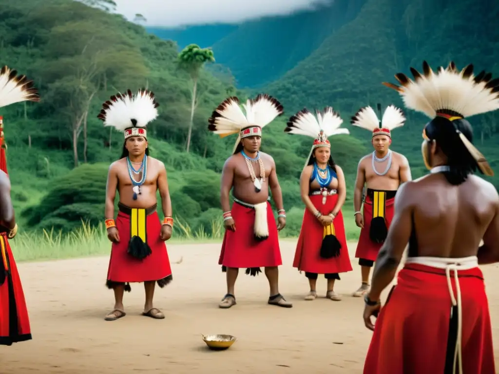 Una imagen impactante de un ritual tradicional en una comunidad indígena