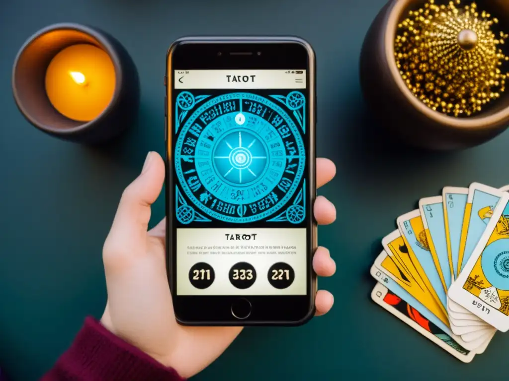 Un intrigante contraste entre métodos de adivinación antiguos y tecnología moderna se fusiona en la interpretación de una tirada de cartas del tarot