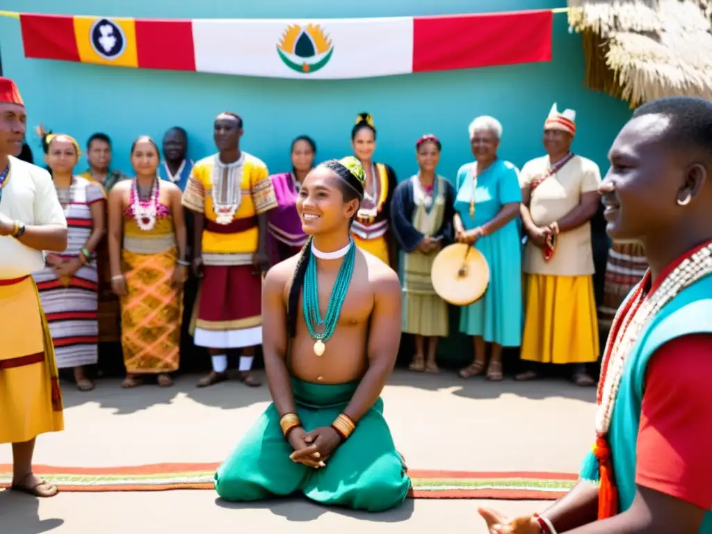 Jóvenes de diversas culturas realizan rituales de iniciación laboral, con danzas y ceremonias tradicionales