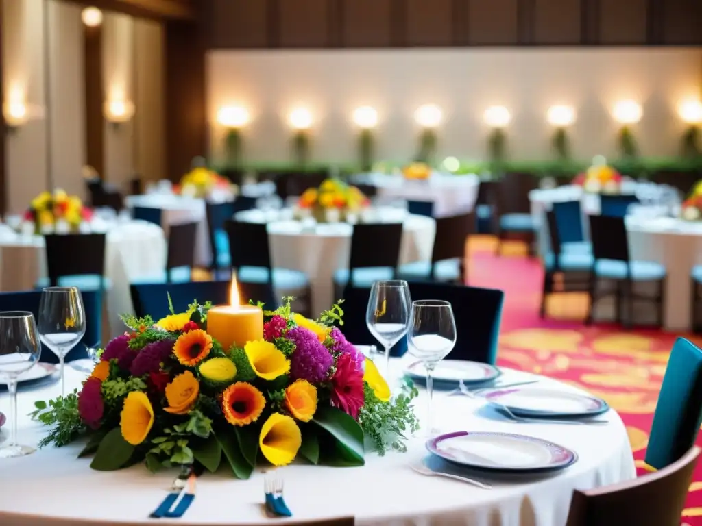 Una mesa de boda tradicional con comidas rituales de paso matrimonios, platos vibrantes y coloridos en una celebración festiva y cultural