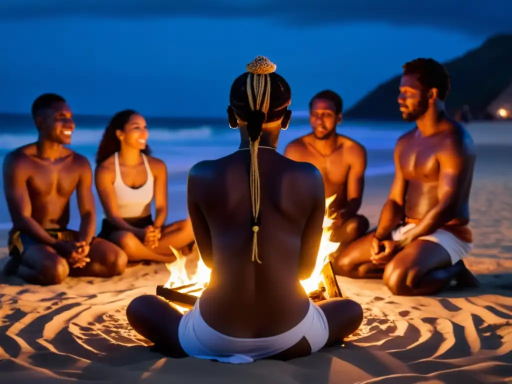 Prácticas afrobrasileñas en la noche de San Juan: rituales, danzas y energía en la playa junto al fuego