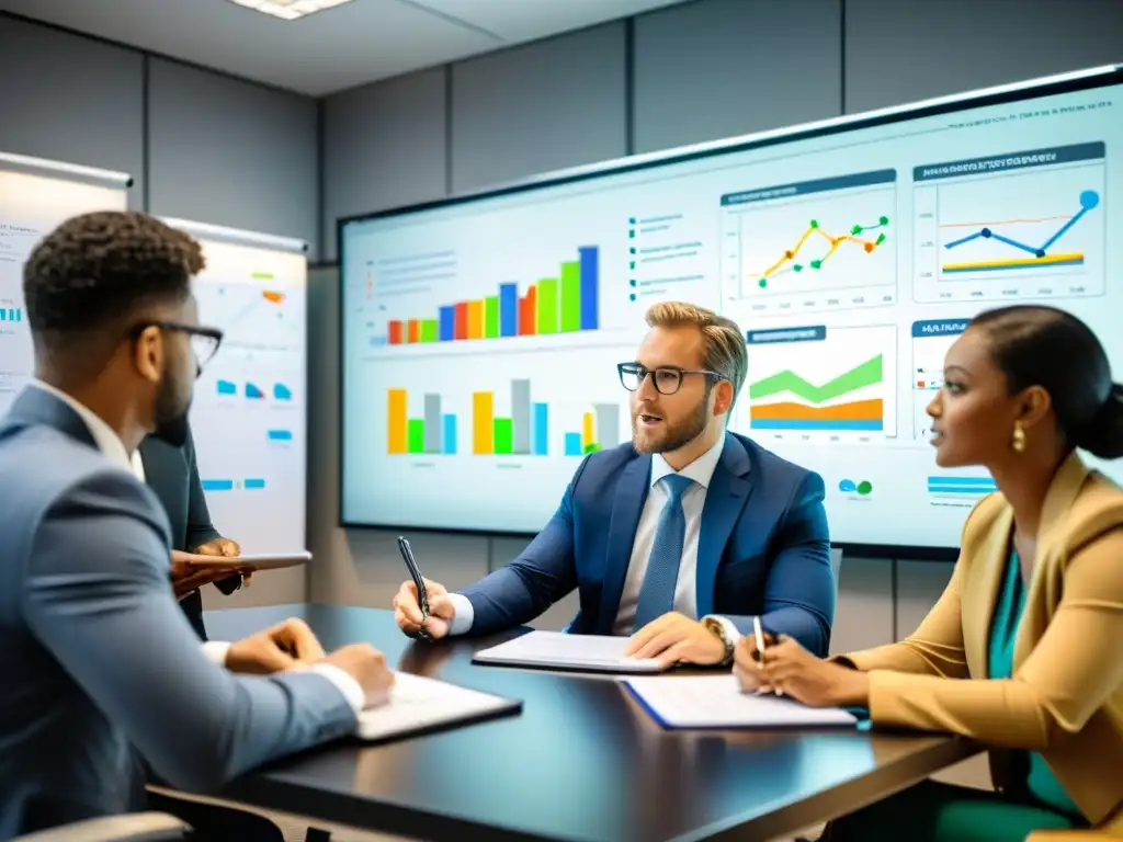 Profesionales en reunión estratégica, planificación y colaboración