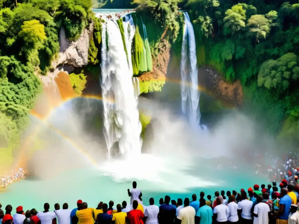 Ritual del Saut d'Eau en Haití: Peregrinos visten de blanco, realizan rituales vudú y ofrecen oraciones en la vibrante y colorida cascada