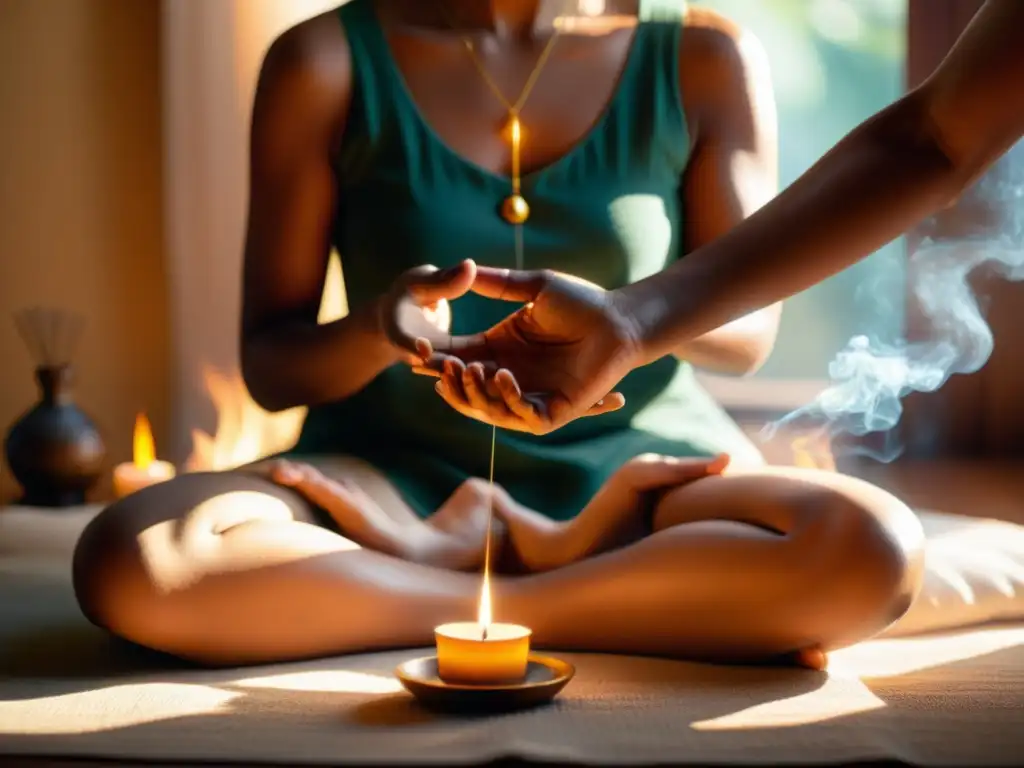 Un ritual de sanación Reiki llena el ambiente con calma y energía sanadora