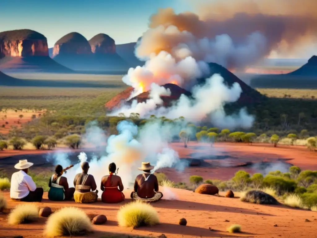 Rituales aborígenes con plantas medicinales crean atmósfera espiritual en el outback australiano