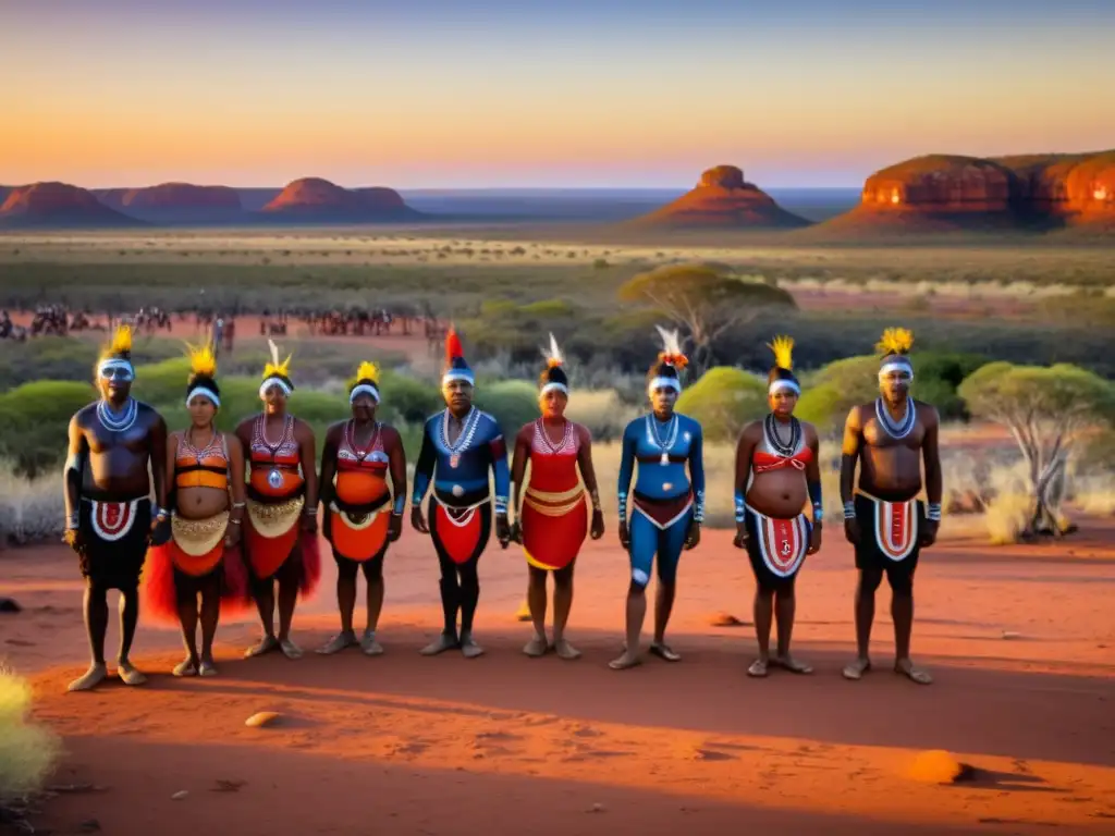 Rituales de fertilidad en culturas aborígenes: Celebración ancestral con danzas y cantos en el outback australiano