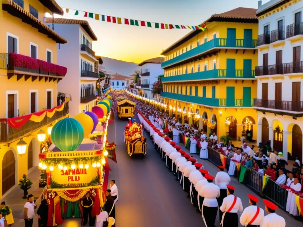 Rituales festivos San Pedro San Pablo: Procesión colorida con estatuas, balcones adornados y comunidad devota