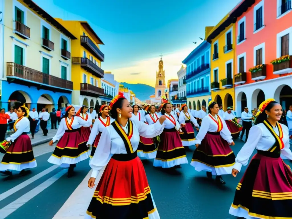 Rituales festivos San Pedro San Pablo: Vibrante calle europea llena de color, danzas tradicionales y celebraciones culturales