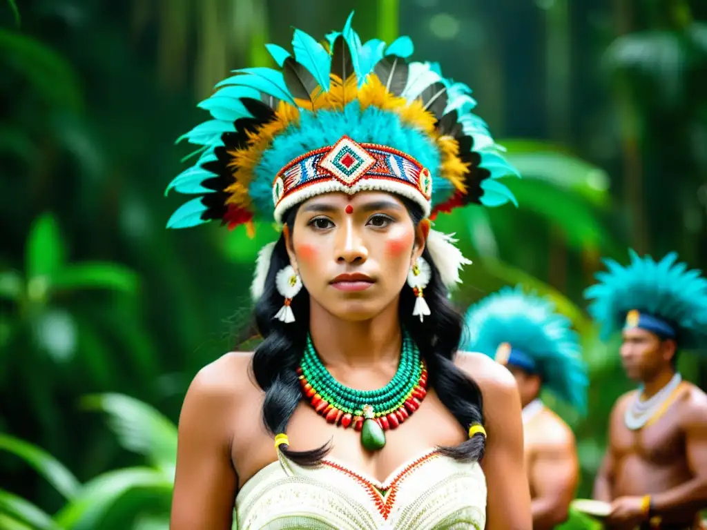 Rituales de matrimonio amazónico: una ceremonia colorida y simbólica en la exuberante selva, con novios y tribu inmersos en tradiciones ancestrales