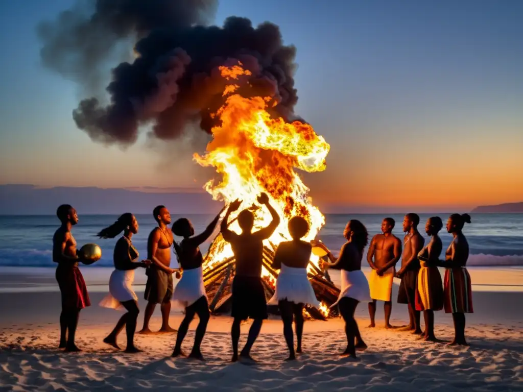 Rituales ancestrales en Noche de San Juan Rituales Noche de San Juan en la playa: fogata, danzas y ofrendas bajo la luna llena
