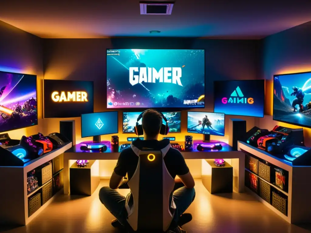 En el santuario secreto de un gamer hardcore, se revela un ritual de gaming intenso