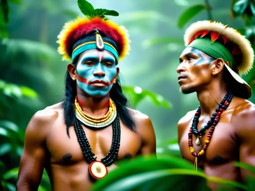 Shamans amazónicos realizan ritual con camu camu en la selva