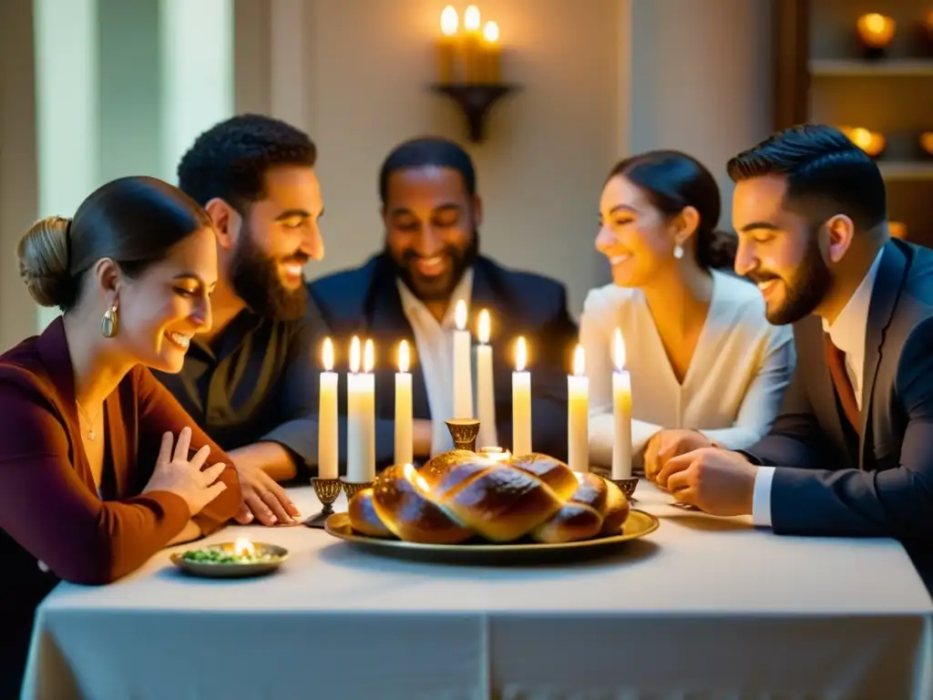 Uníos para celebrar los rituales de canto en Shabat alrededor de la mesa iluminada con velas y pan jalá