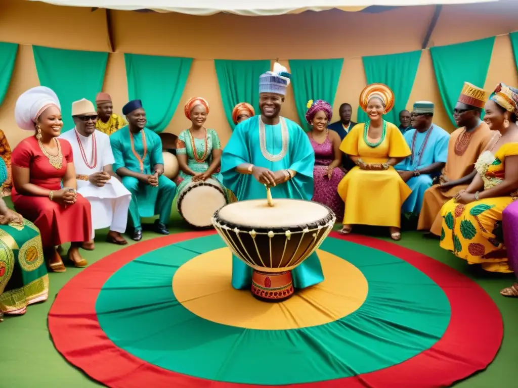 Vibrante ceremonia de bienvenida nigeriana con danzas, tambores y gastronomía tradicional