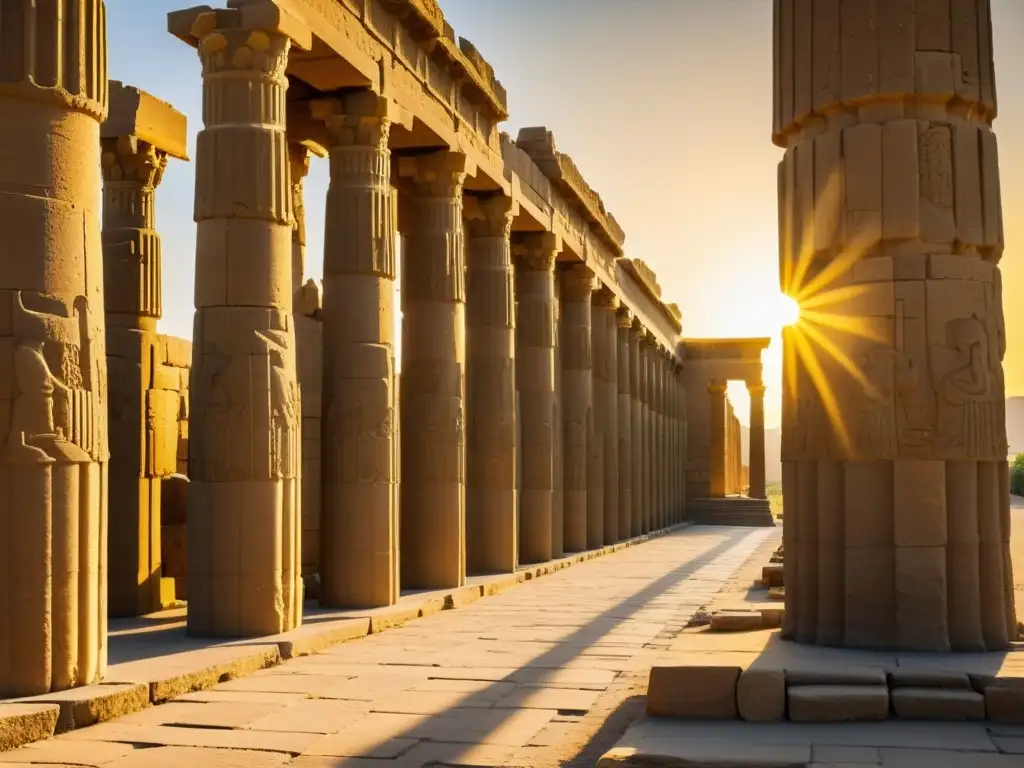 Una vista impresionante de las antiguas ruinas de Persepolis, revelando la grandeza de la arquitectura y los rituales antiguos Persia descifrando